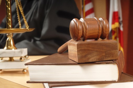 gavel and law book